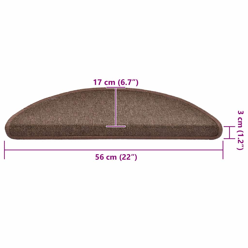 Self-adhesive Stair Mats 20 pcs 56 x 17 x 3 cm Non-Slip