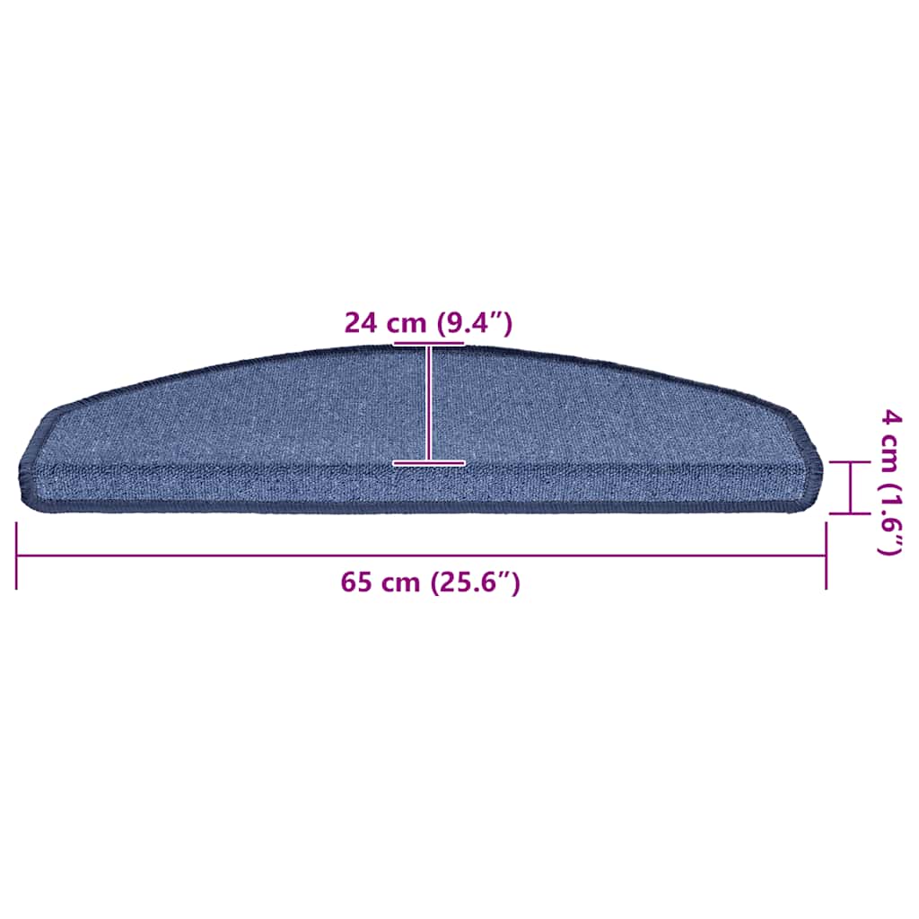 Self-adhesive Stair Mats 20 pcs 65 x 24 x 4 cm Non-Slip Blue