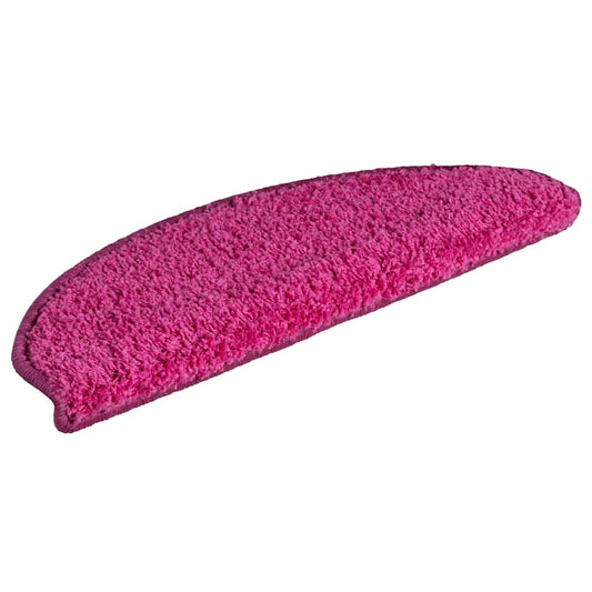 Stair Mats 30 pcs 65x21x4 cm Pink Half Round Large