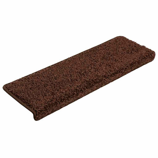 Stair Mats 30 pcs 65x21x4 cm Brown Rectangular Edge