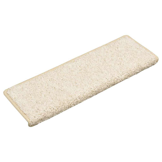 Stair Mats 30 pcs 65x21x4 cm White Rectangular Edge