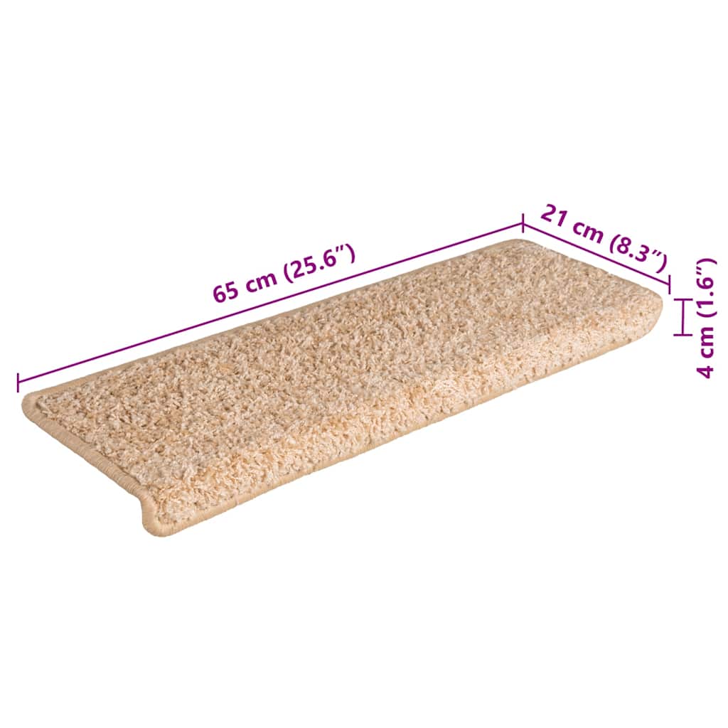 Stair Mats 30 pcs 65x21x4 cm Gold Rectangular Edge