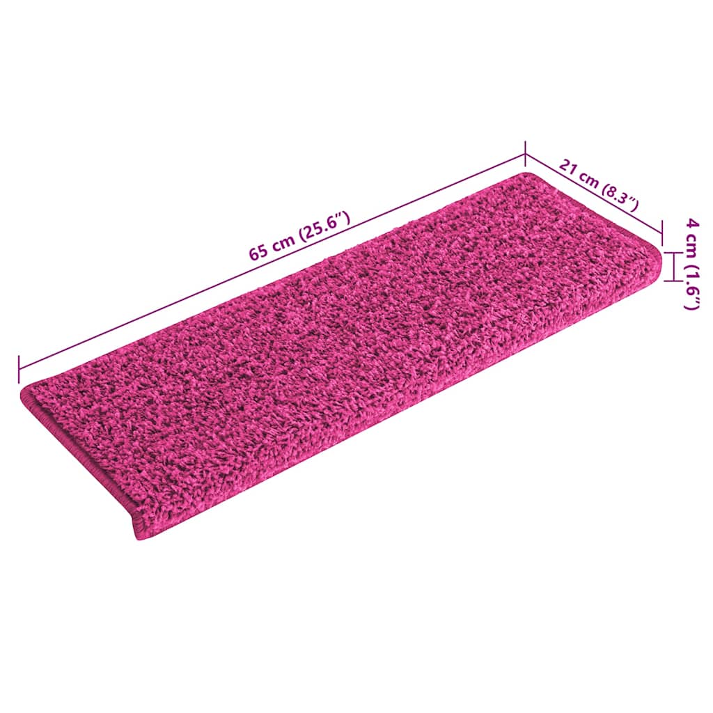Stair Mats 30 pcs 65x21x4 cm Pink Rectangular Edge