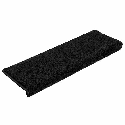 Stair Mats 20 pcs 65x21x4 cm Black Rectangular Edge