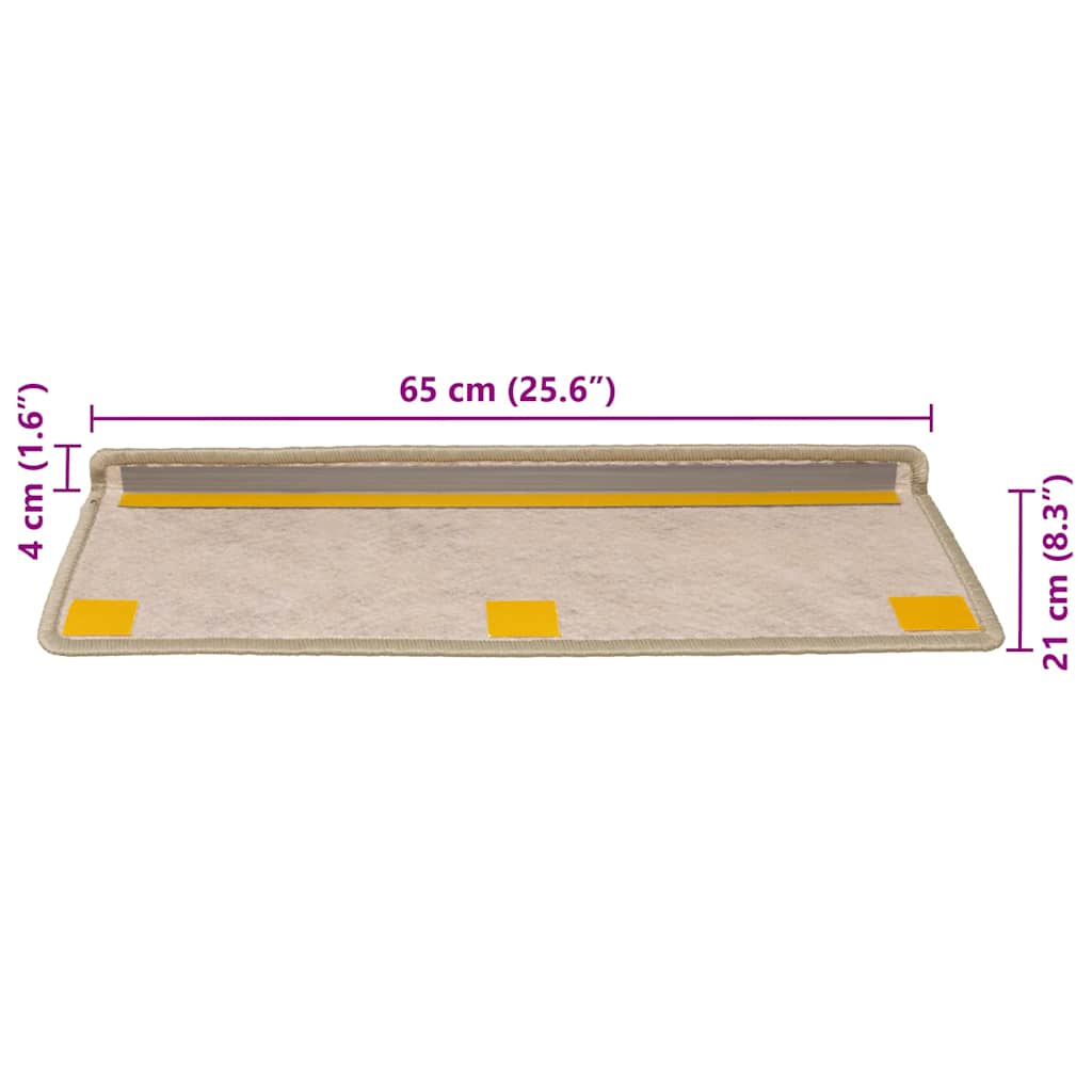 Stair Mats Self-adhesive Sisal-Look 30 pcs 65x21x4 cm Light Green
