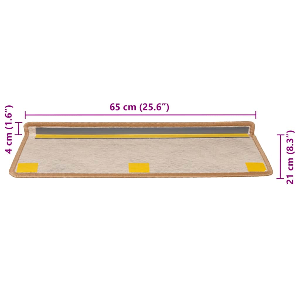 Stair Mats Self-adhesive Sisal-Look 30 pcs 65x21x4 cm Sisal