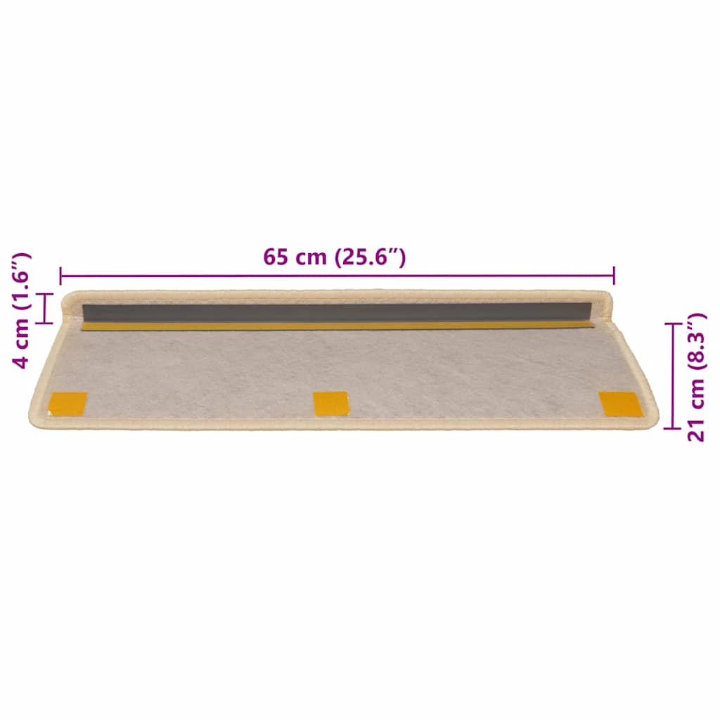 Stair Mats Self-adhesive Sisal-Look 30 pcs 65x21x4 cm Berber