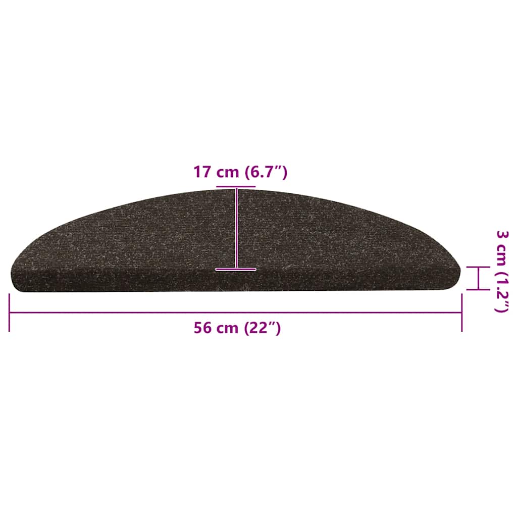 Stair Mats Self-adhesive 20 pcs Anthracite 56x17x3 cm