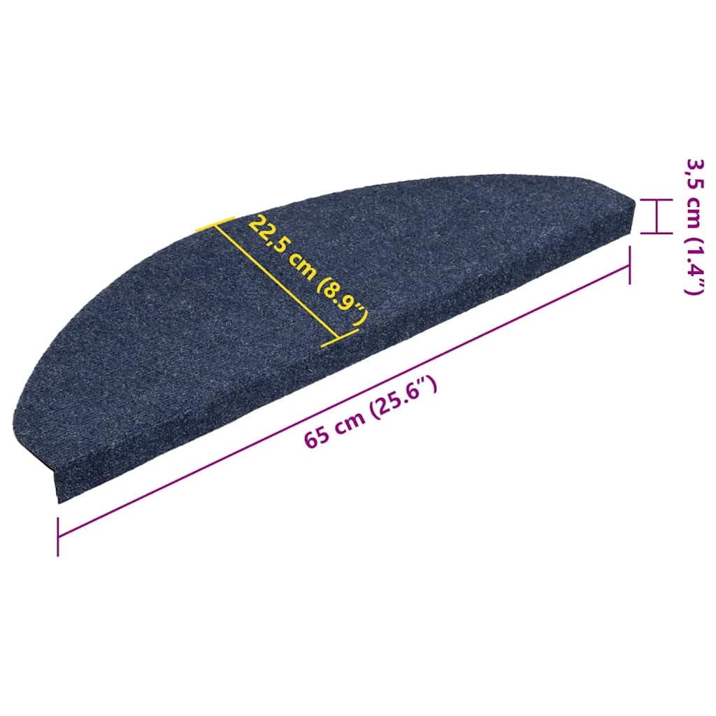 Stair Mats Self-adhesive 30 pcs Blue 65x22,5x3,5 cm