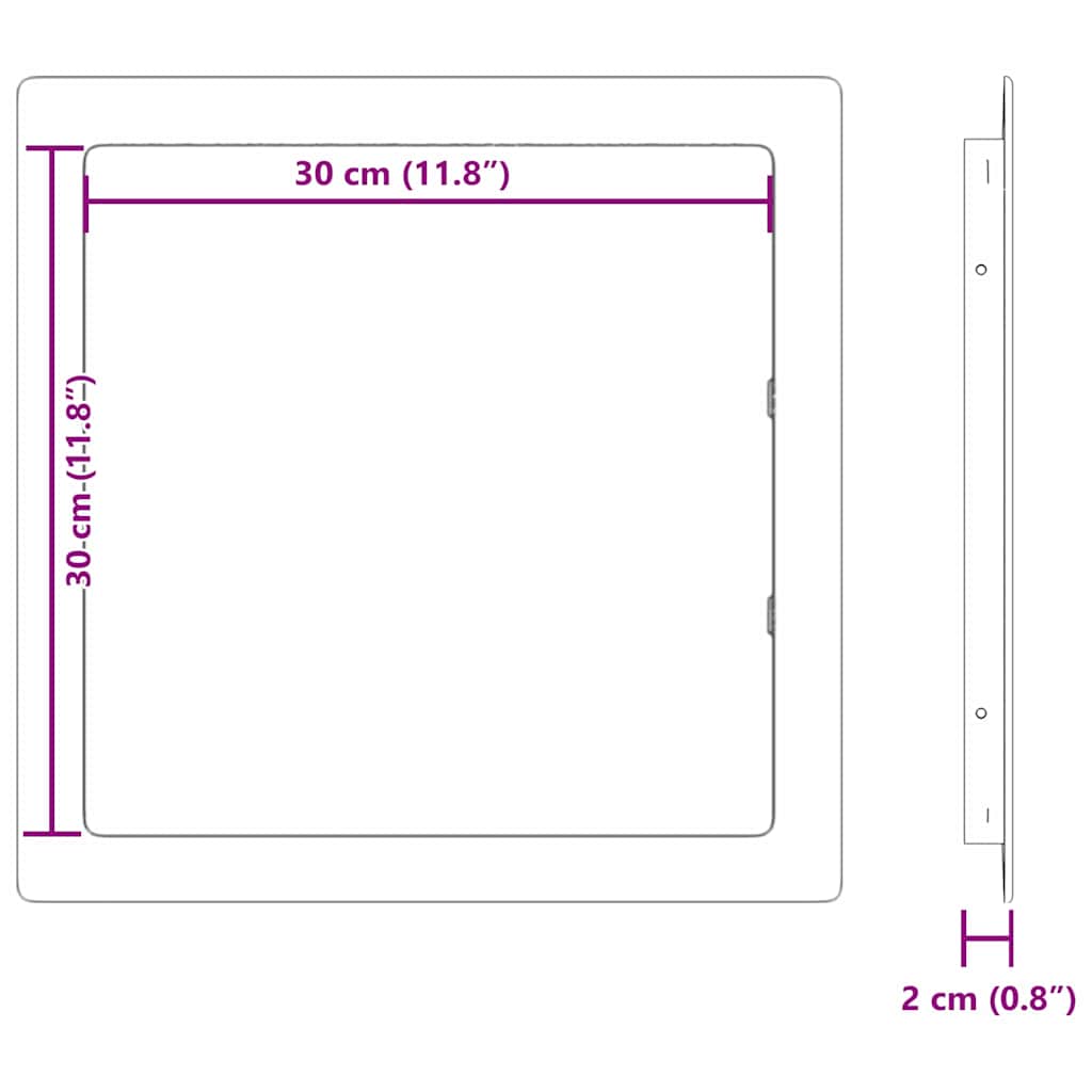 Access Panels White 30 x 30 cm ABS Plastic