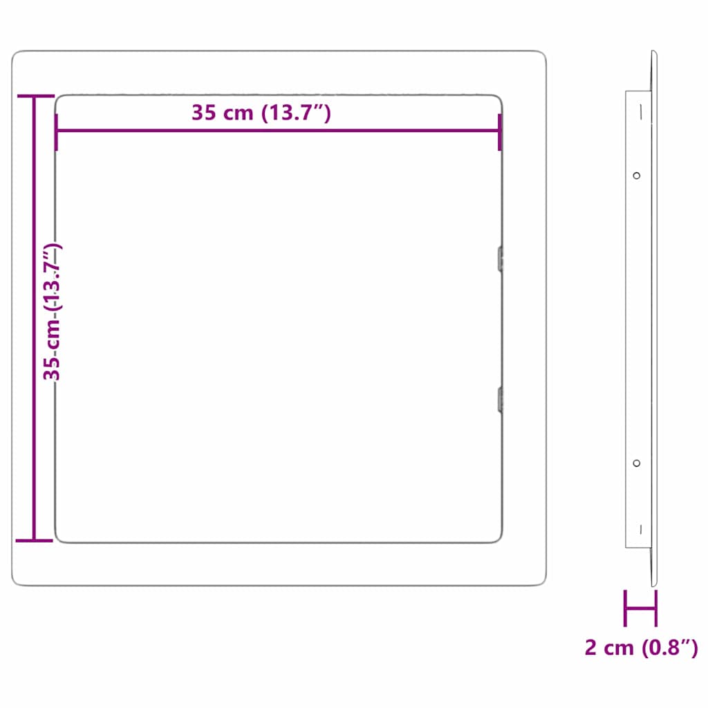 Access Panels White 35 x 35 cm ABS Plastic