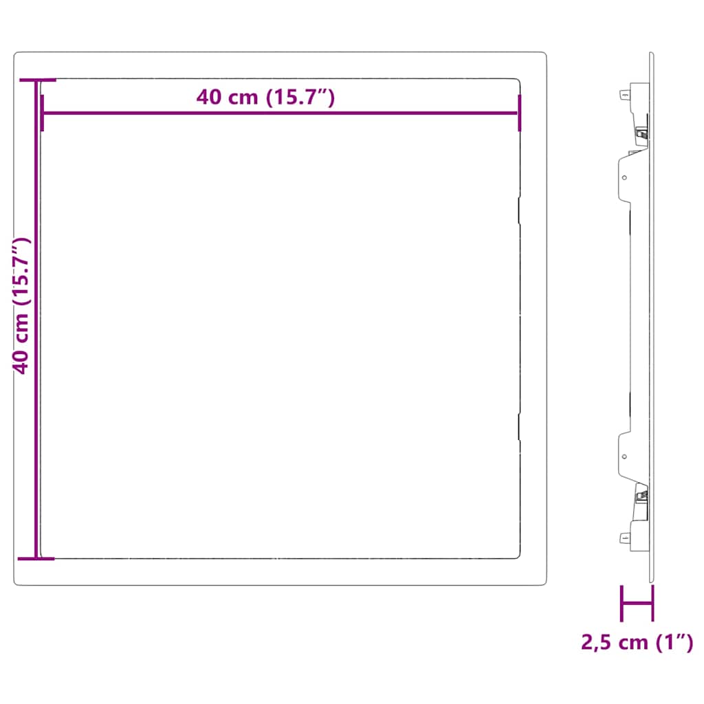 Access Panels White 40 x 40 cm ABS Plastic