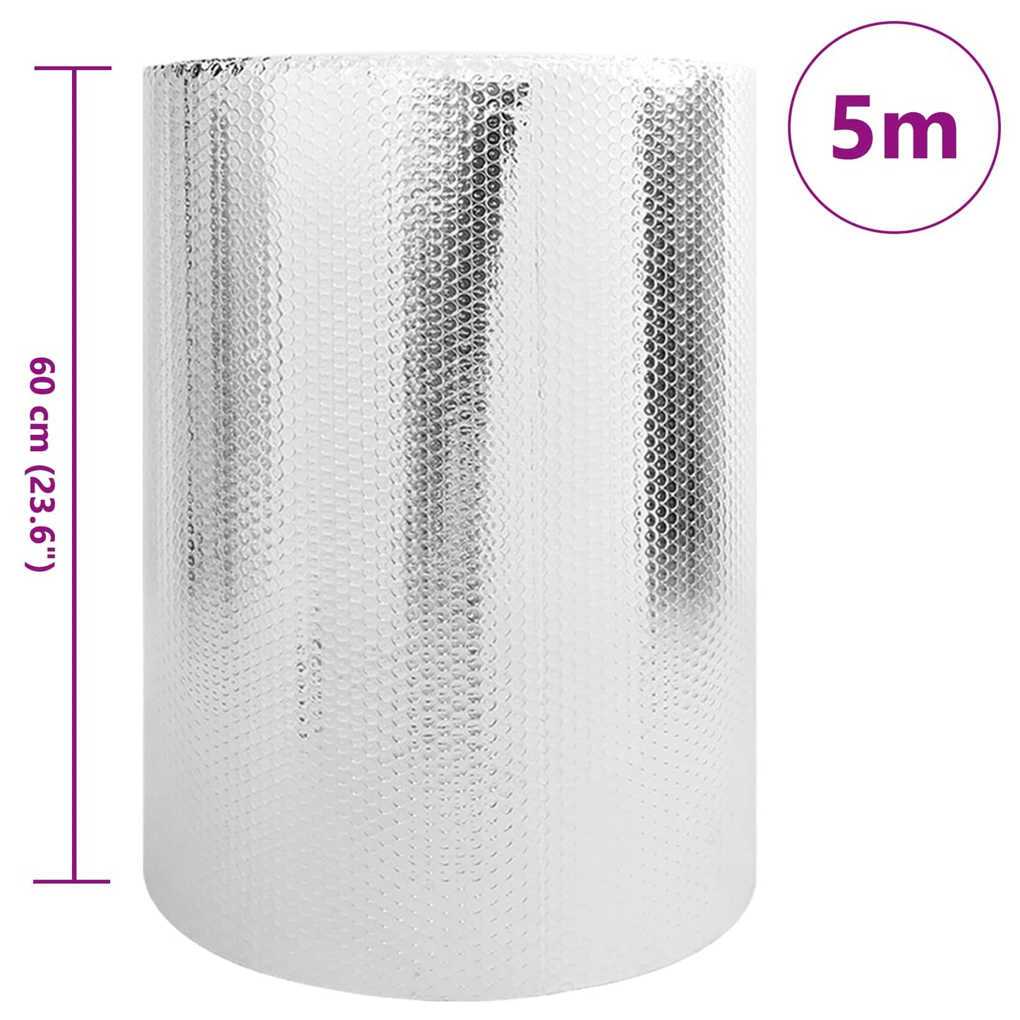 Radiator Heat Reflector Silver 5 x 0.6 m Polyethylene