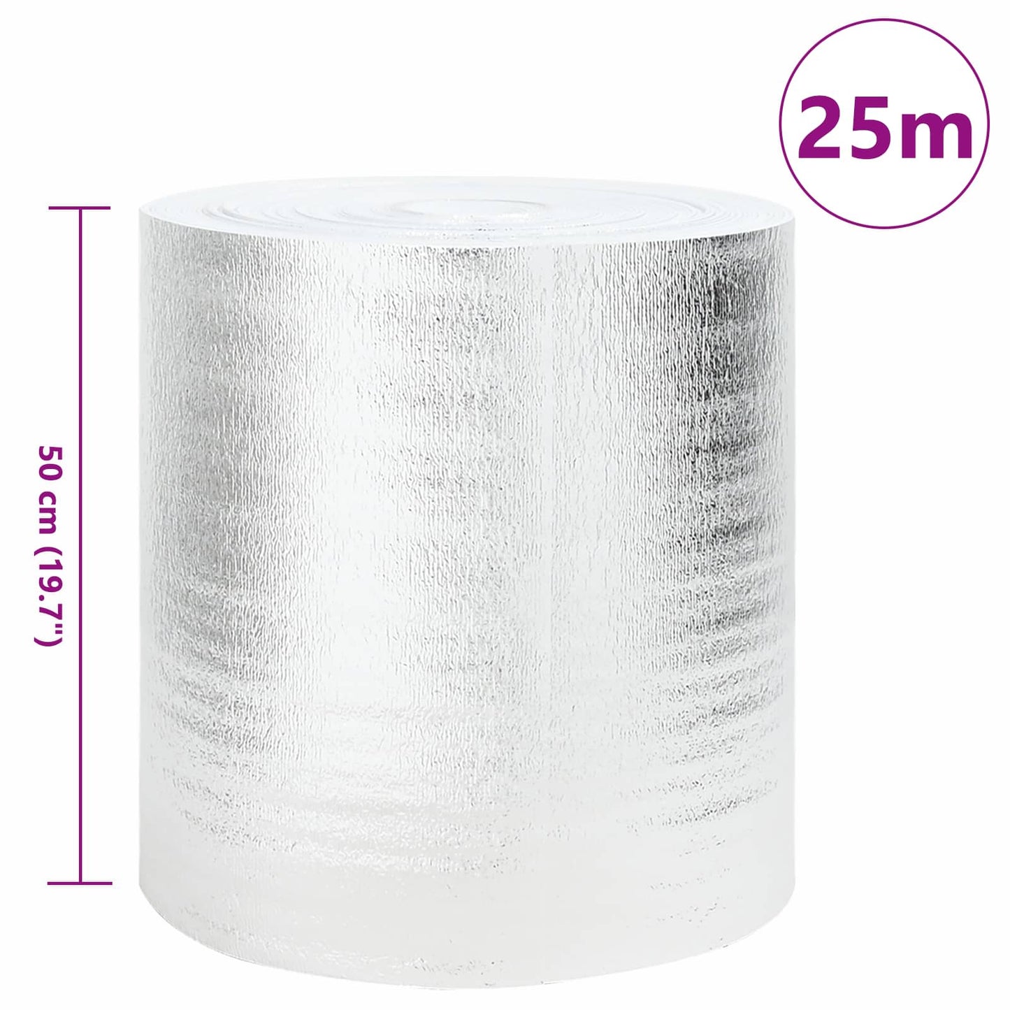 Radiator Heat Reflector Silver 25 x 0.5 m Polyethylene