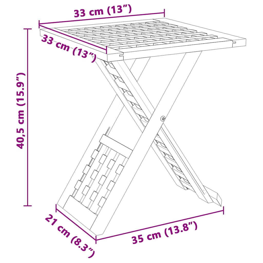 Coffee Table Brown 33 x 33 x 40.5 cm Solid Walnut Wood