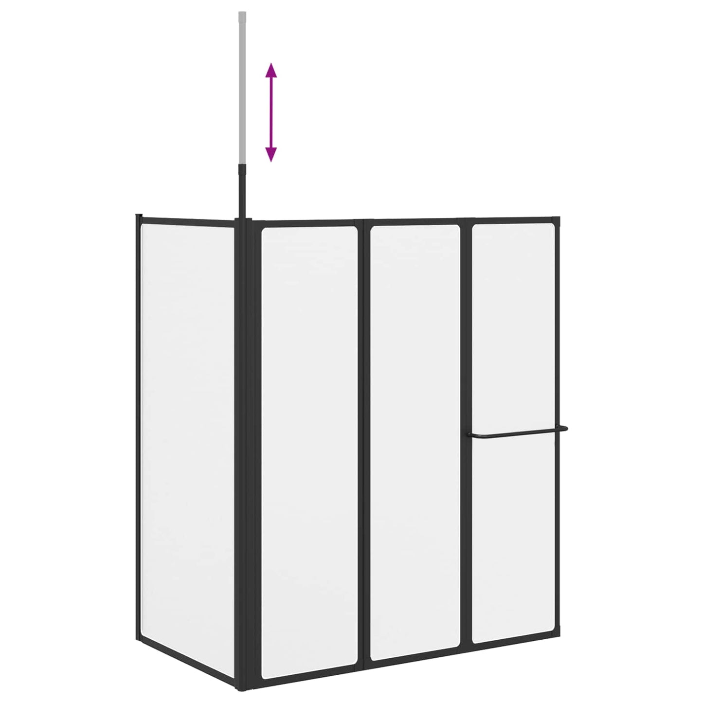 Shower Screen White 120 x 70 x 137 cm Aluminium