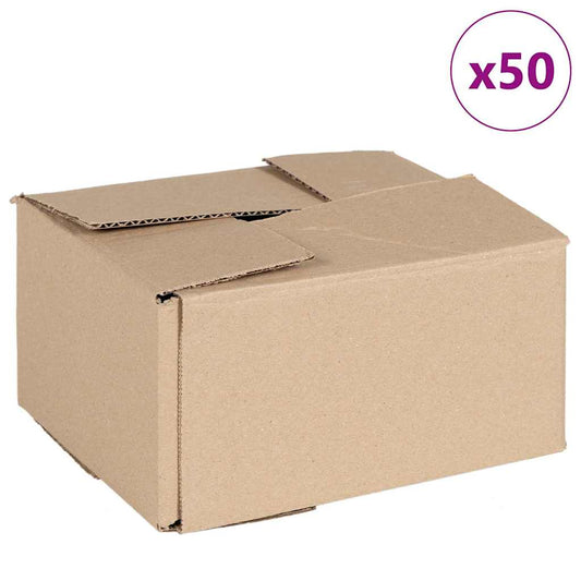 Folding Box 50 pcs Natural 20 x 15 x 10 cm Cardboard