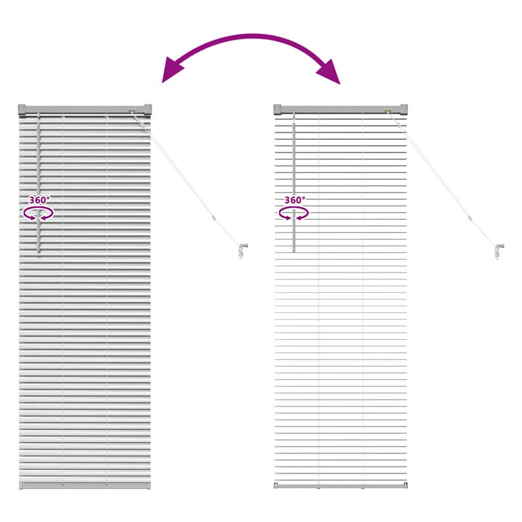Venetian Blinds Silver 130 x 50 cm Aluminium