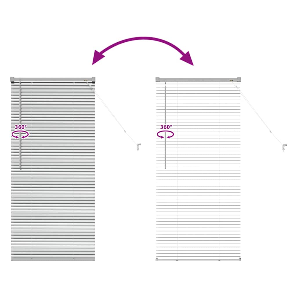 Venetian Blinds Silver 130 x 55 cm Aluminium