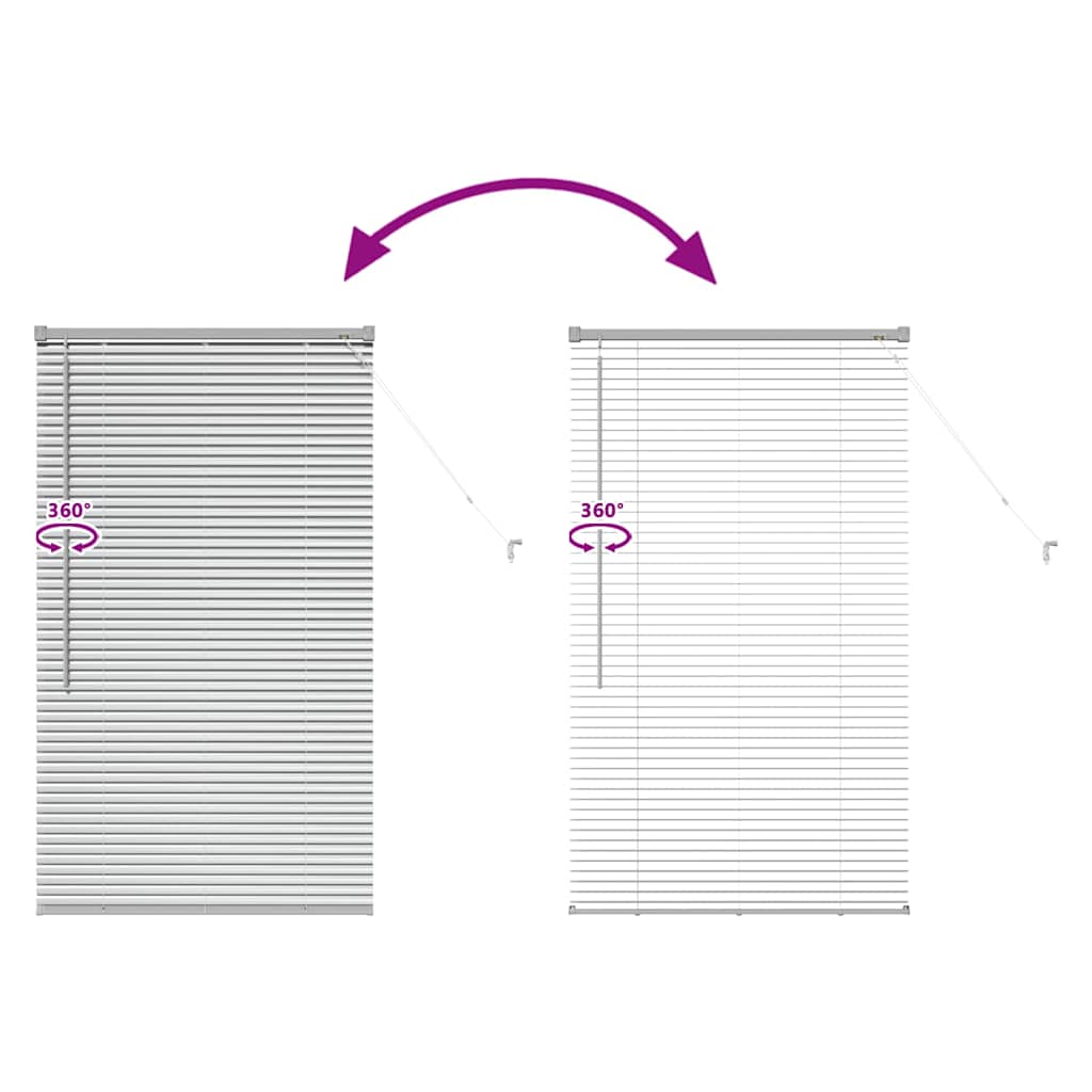 Venetian Blinds Silver 130 x 75 cm Aluminium