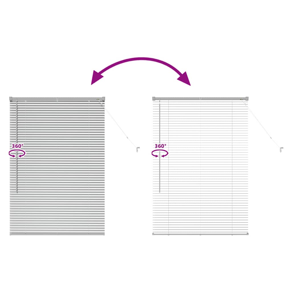 Venetian Blinds Silver 130 x 90 cm Aluminium