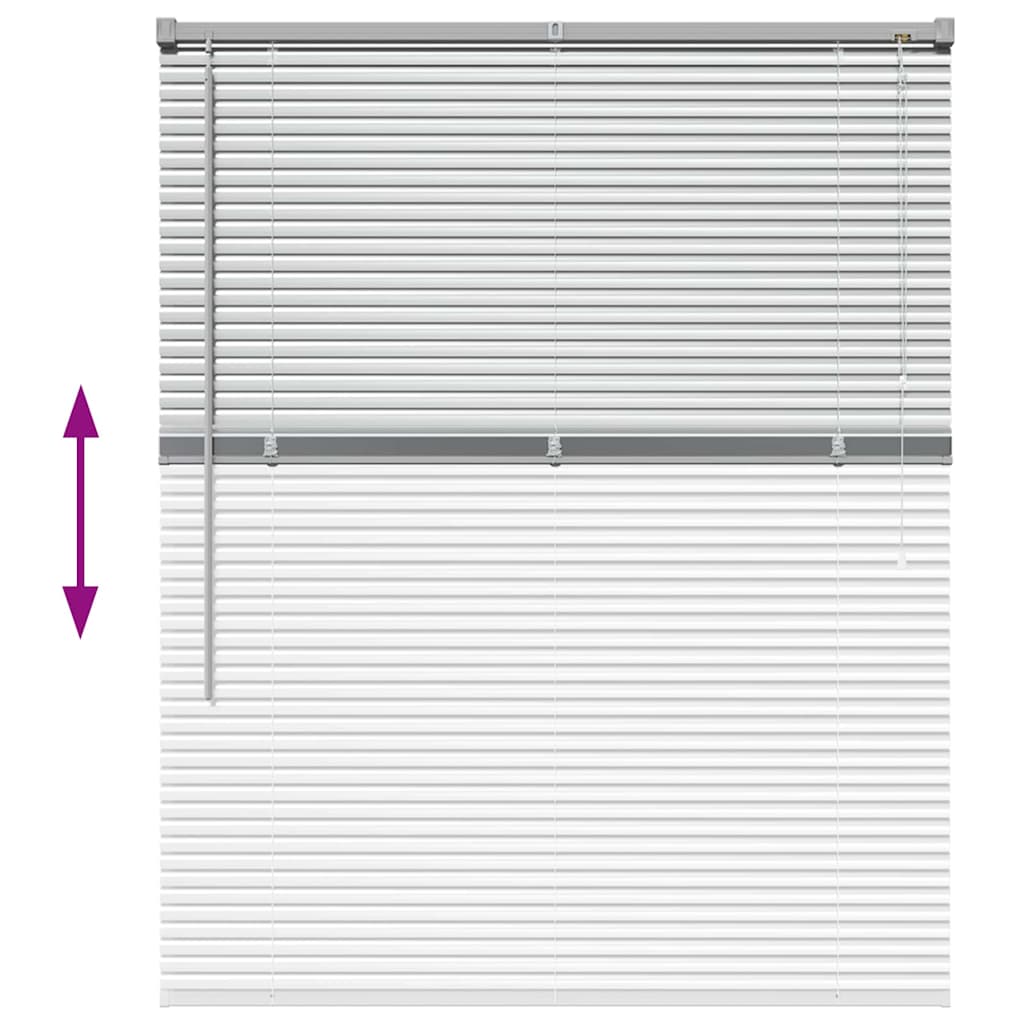 Venetian Blinds Silver 130 x 105 cm Aluminium