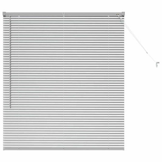 Venetian Blinds Silver 130 x 110 cm Aluminium