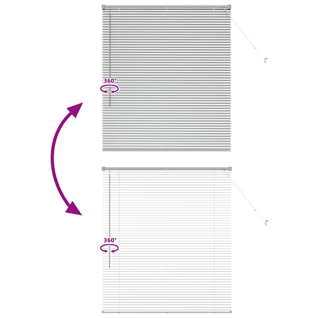 Venetian Blinds Silver 130 x 115 cm Aluminium
