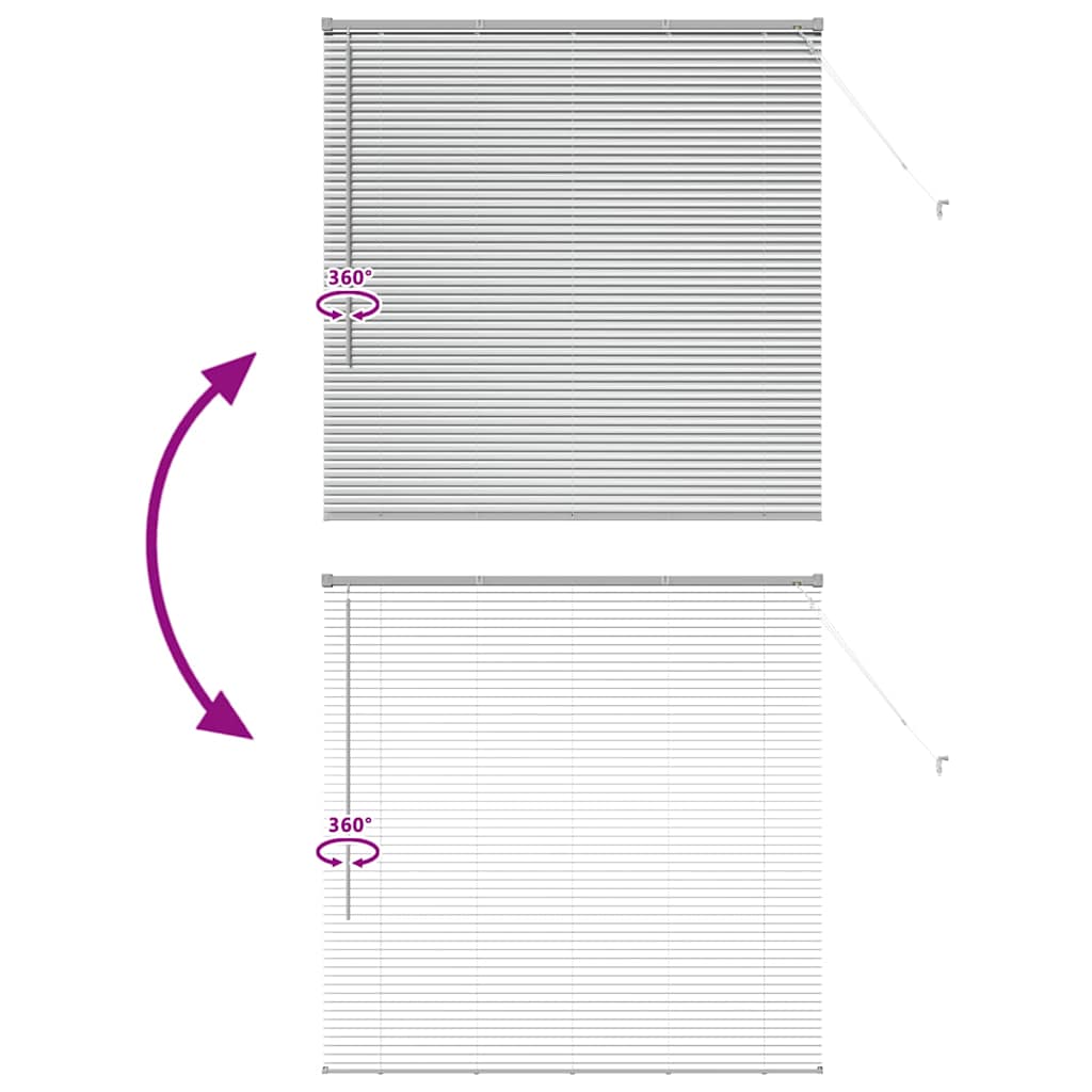 Venetian Blinds Silver 130 x 135 cm Aluminium
