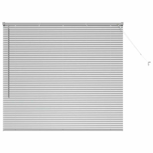 Venetian Blind Silver 130 x 150 cm 25 mm Aluminium