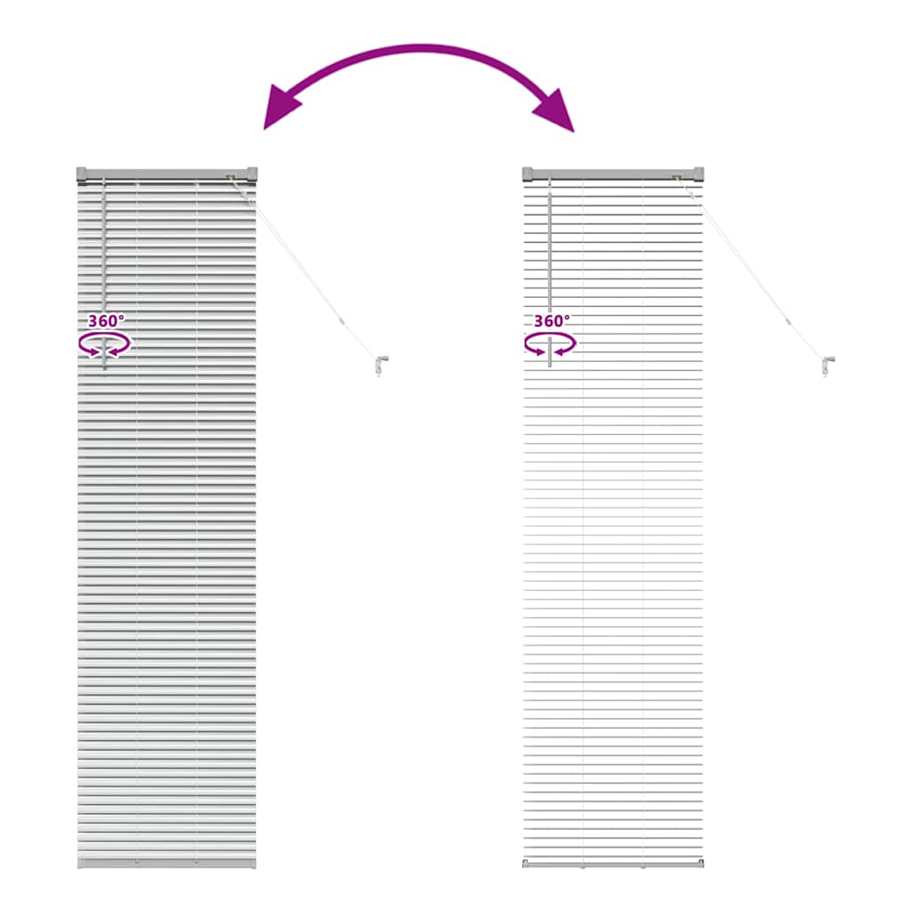 Venetian Blinds Silver 175 x 50 cm Aluminium