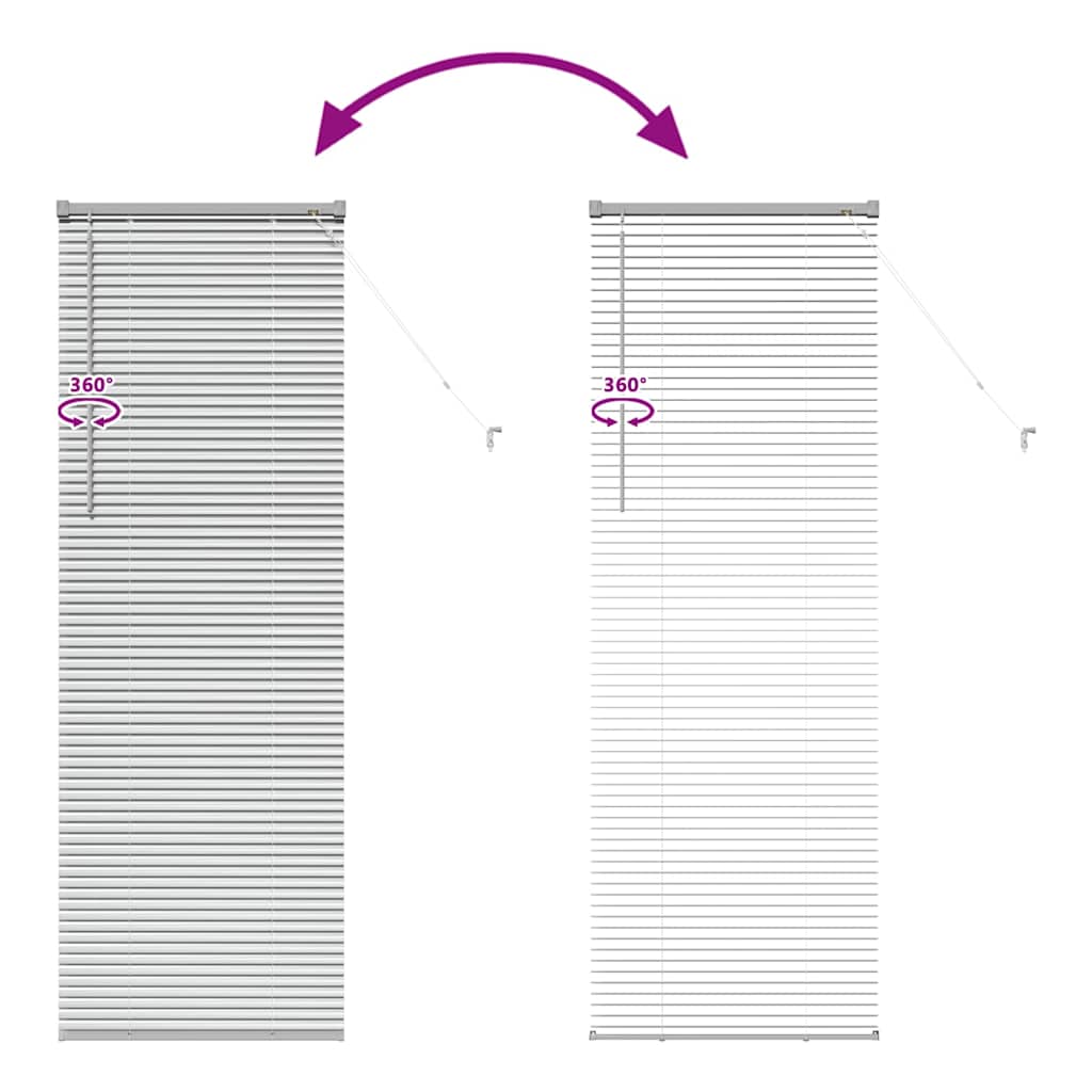 Venetian Blinds Silver 175 x 55 cm Aluminium