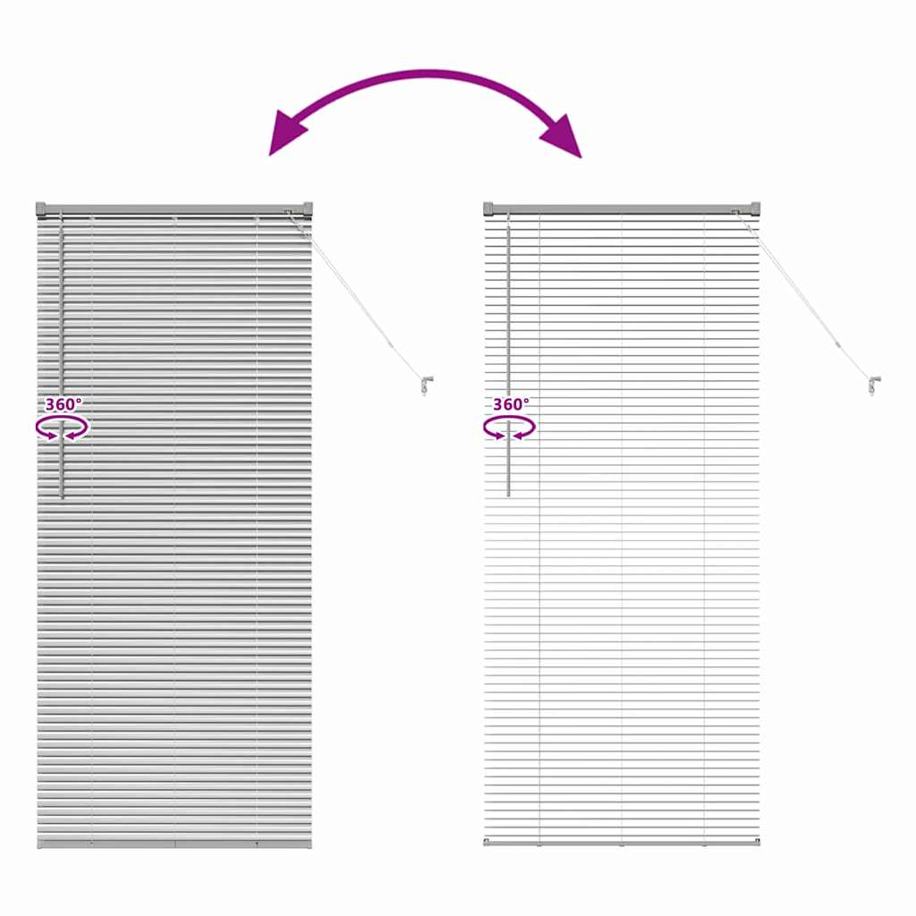 Venetian Blinds Silver 175 x 70 cm Aluminium