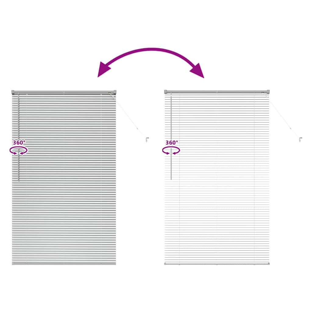 Venetian Blinds Silver 175 x 100 cm Aluminium