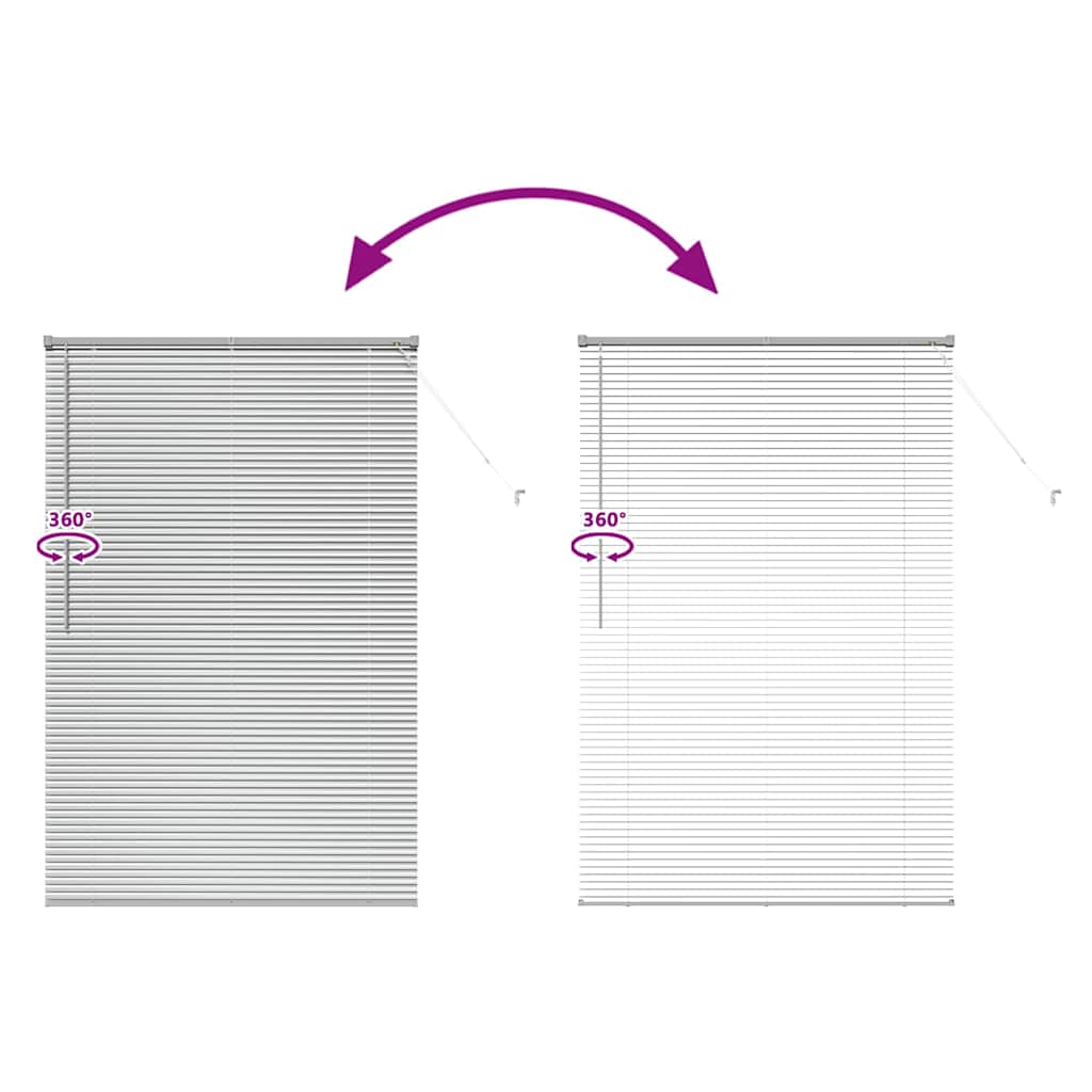 Venetian Blinds Silver 175 x 120 cm Aluminium