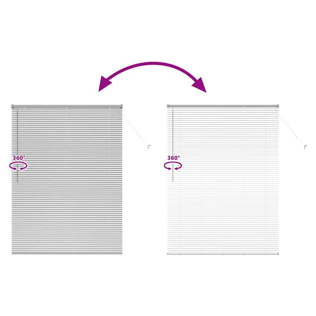 Venetian Blinds Silver 175 x 125 cm Aluminium