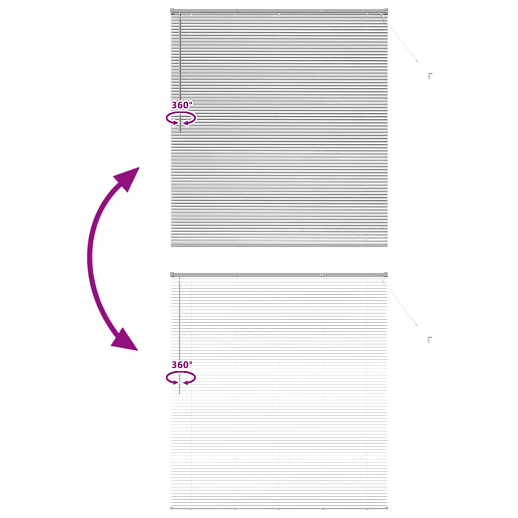 Venetian Blinds Silver 175 x 155 cm Aluminium