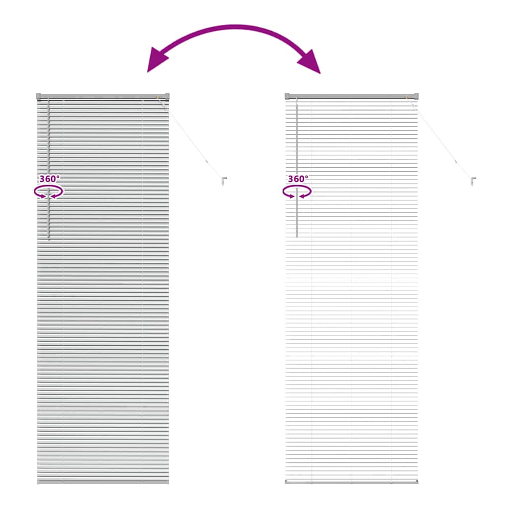 Venetian Blinds Silver 220 x 70 cm Aluminium