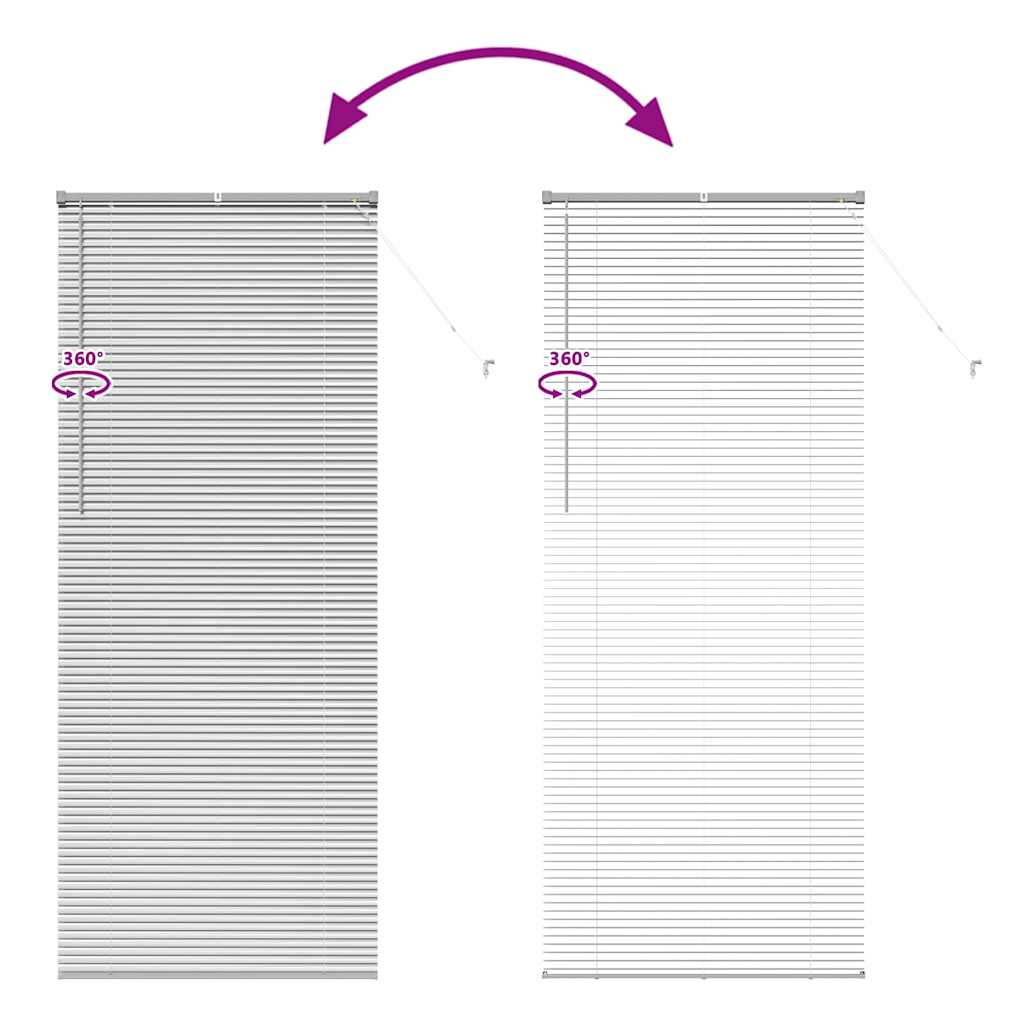 Venetian Blinds Silver 220 x 85 cm Aluminium