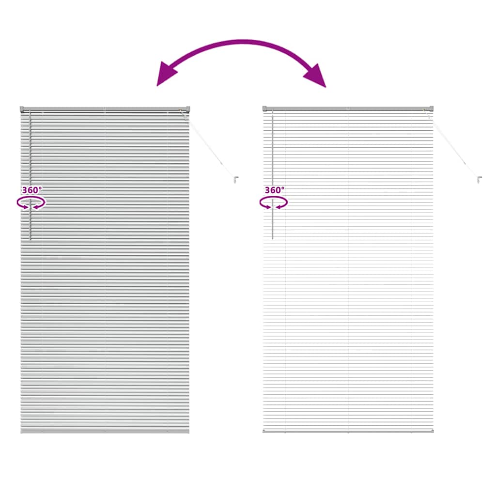 Venetian Blinds Silver 220 x 115 cm Aluminium