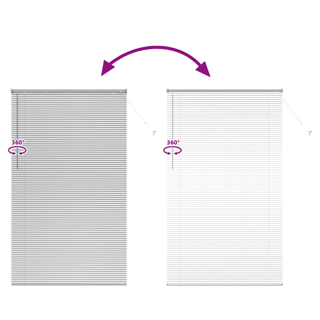 Venetian Blinds Silver 220 x 125 cm Aluminium