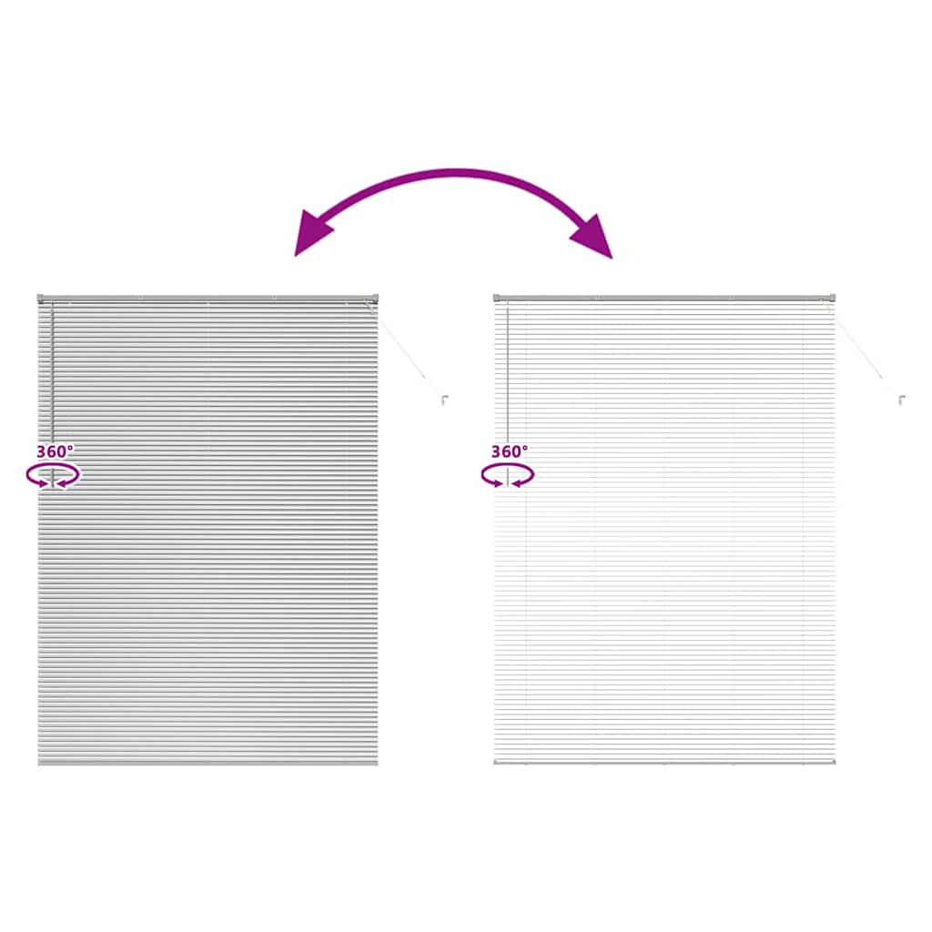 Venetian Blinds Silver 220 x 155 cm Aluminium