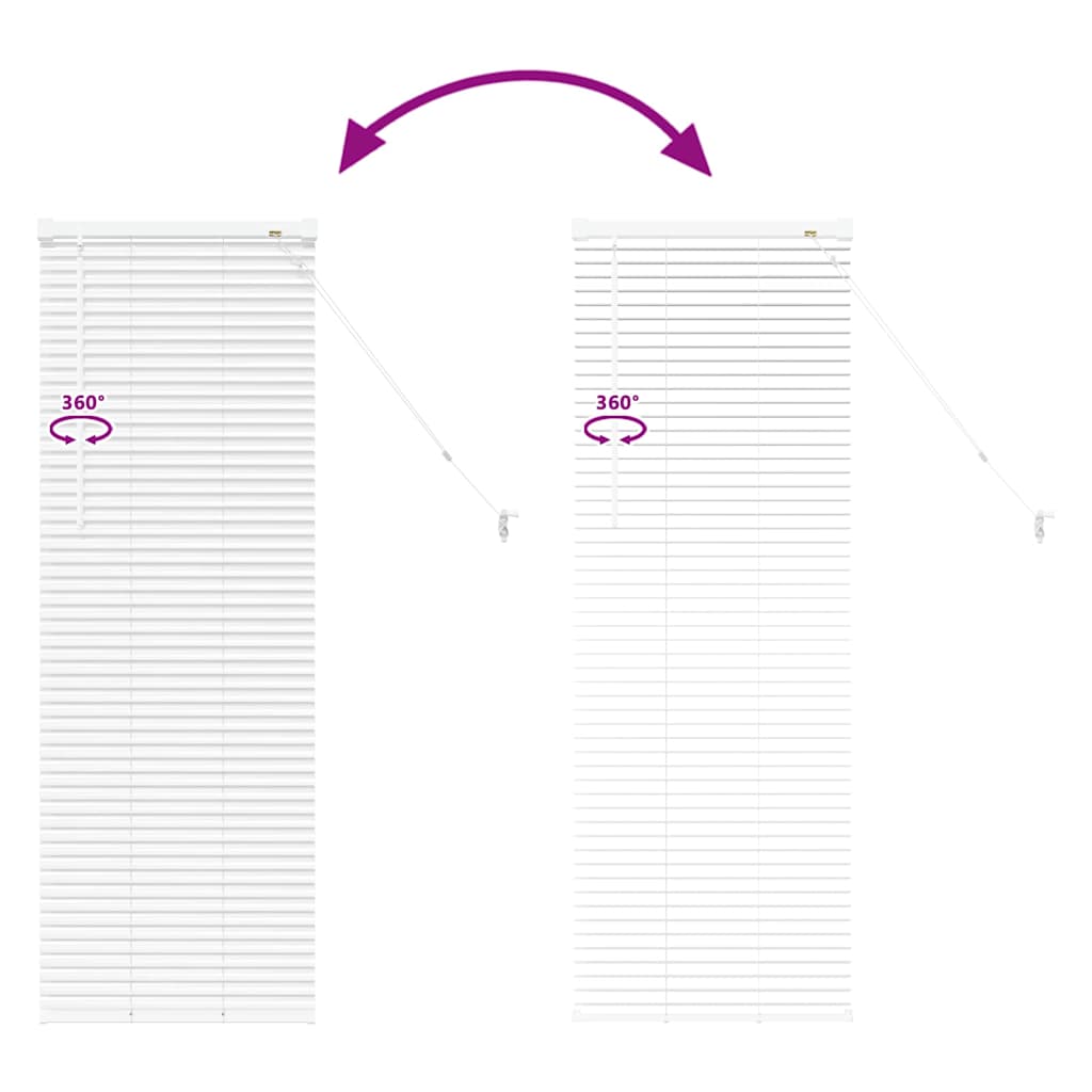 Venetian Blinds White 130 x 50 cm Aluminium