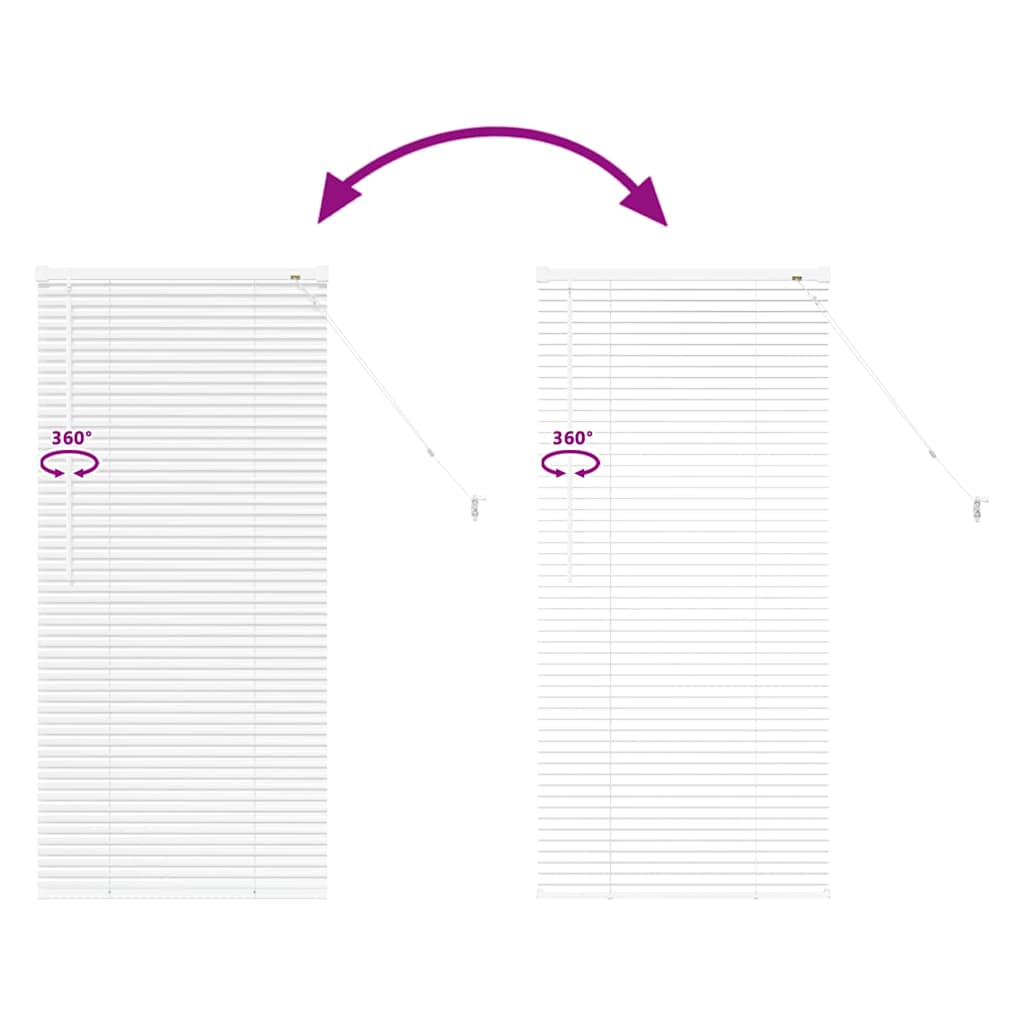 Venetian Blinds White 130 x 55 cm Aluminium