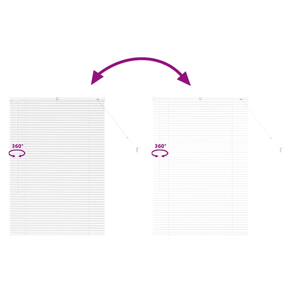 Venetian Blinds White 130 x 85 cm Aluminium