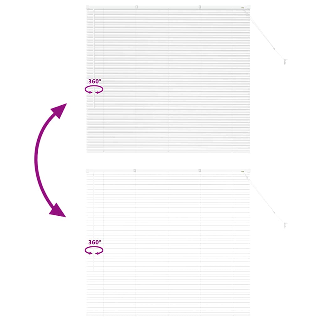 Venetian Blinds White 130 x 150 cm Aluminium