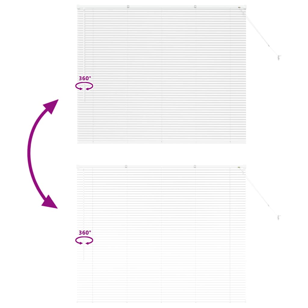 Venetian Blinds White 130 x 160 cm Aluminium