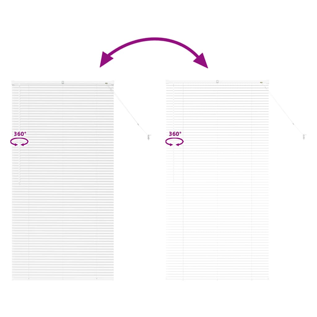 Venetian Blinds White 175 x 95 cm Aluminium