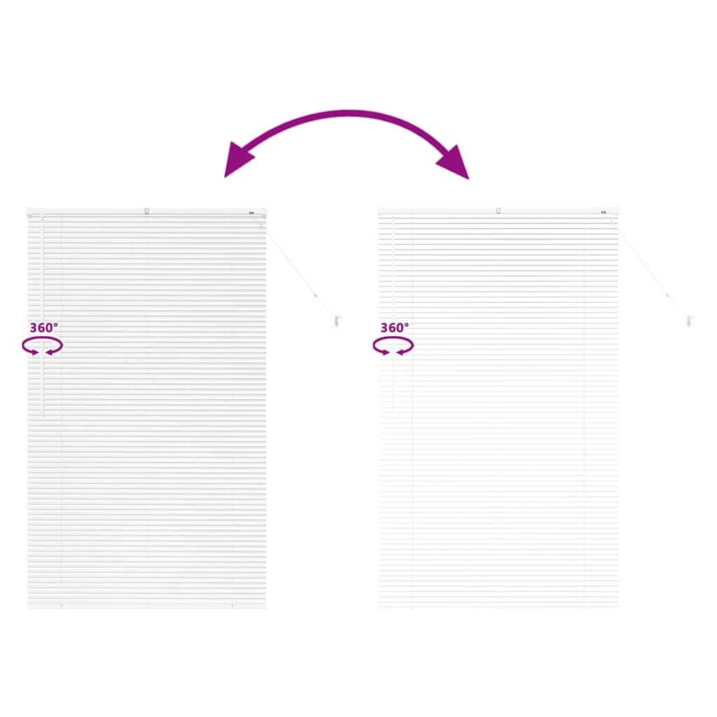 Venetian Blinds White 175 x 100 cm Aluminium