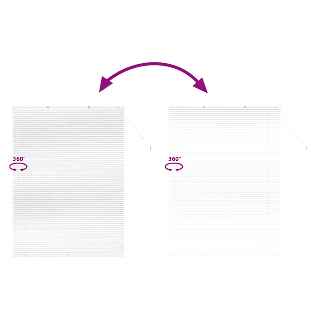 Venetian Blinds White 175 x 135 cm Aluminium